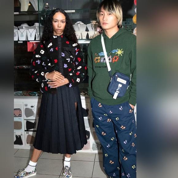 Vans x SANDY LIANG Authentic Blue Chino Trousers Pants Relaxed Fit Size 28 - Picture 6 of 7